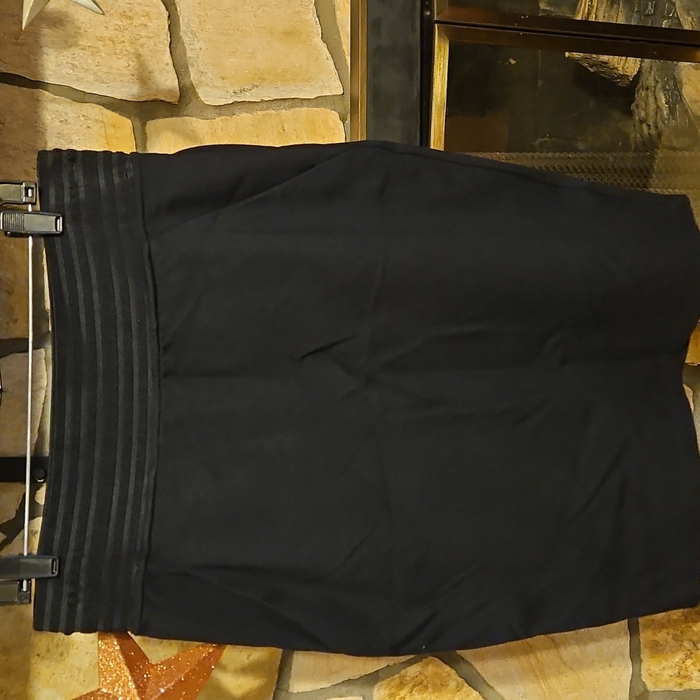 Maurices Black Large Pencil Skirt Elastic Wide Band Waist